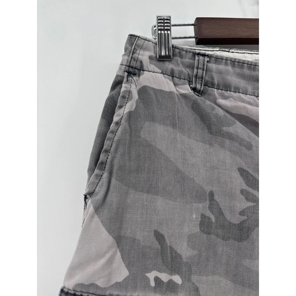 Military Combat Cargo Work Shorts Mens Gray Camouflage Utility BDU Small USA